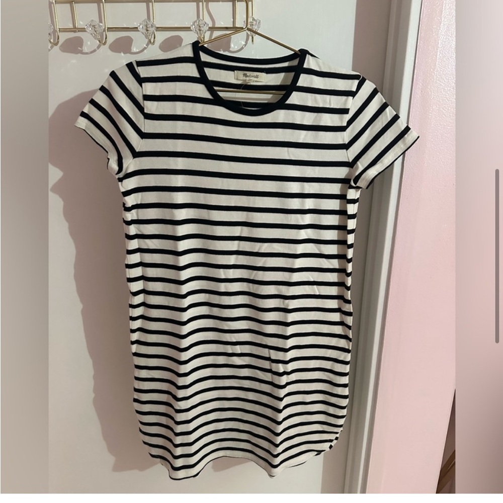 NWT MADEWELL STRIPED RINGER DRESS - Picture 6 of 14